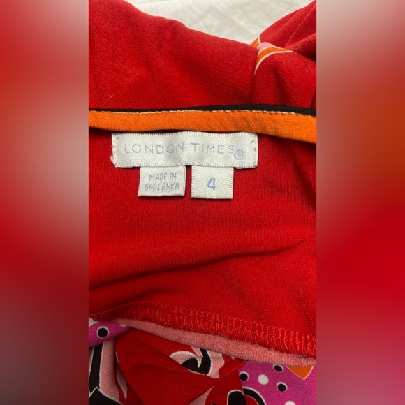 London Times Retro Mod Shift Dress 1960’s pop sz 4 - Picture 5 of 6